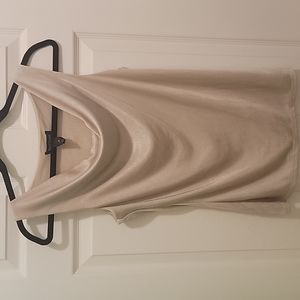 WHBM sz M Beige shimmer top